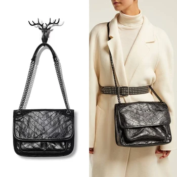 Луксозна чанта 2023, луксозна дизайнерска чанта, дамска чанта-месинджър, женствена чанта от естествена кожа, малка квадратна чанта от телешка кожа по-високо качество