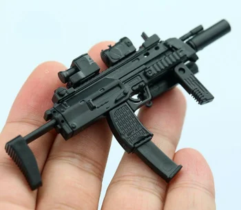 Мащаб 1:6 Пистолет MP7 Двойни Форми Пластмасов Събрана Модел Пъзел Огнестрелни Оръжия за 1/6 Фигурки на Войници с Военно Оръжие