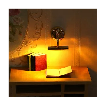 Миниатюрен куклена къща 1:12, ретро, с монтиран на стената лампа, led лампа, осветление, моделът на мебели за дома, аксесоари за куклена къща