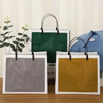 Множество водоустойчив пазарска чанта от PVC, големи еко-чанти, ясна продуктова чанта, дамска чанта, сгъваема чанта за пазаруване