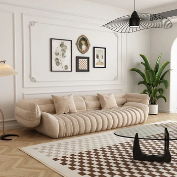 Модерен и луксозен диван от популярната тъкан на френския дизайнер от матирано кадифе за хол