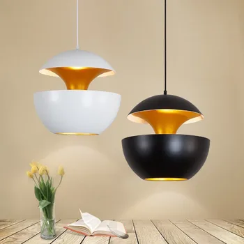 Модерна led полилей, дизайнерски лампа за дневна, трапезария, кухня, маси, черни, висящи лампи, лампа за дома