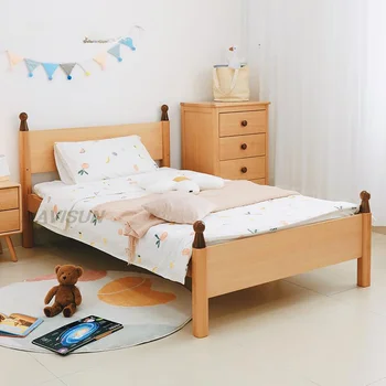 Модерна детска легло в минималистичен стил, за едно момче от буково дърво за момичета, дизайнерски, детски легла, мебели за спалня Camas Dormitorio