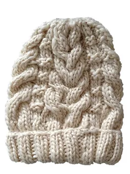Модерна зимна топла шапка BomHCS, 100% вязаная шапка ръчна изработка, ски шапки