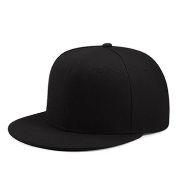 Модерна шапка в стил хип-хоп с плосък шапка за възрастни, бейзболна шапка, обикновена спортни шапки, летни слънчеви шапки, колоездене, шапки, черна бейзболна шапка с кост
