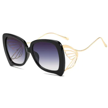 Модерни елегантни слънчеви очила с пеперуда, женски нови маркови слънчеви очила на големи нюанси UV400, големи слънчеви очила за жени, дамски Ouclos De Sol