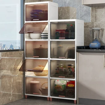 Модерни кухненски шкафове Етаж сгъваща се шкаф за съхранение на закуски Мебели за домашно приготвена храна и многопластова поставка за саксии Шкаф за спалня