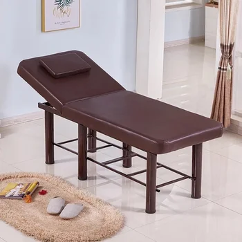 Модни стабилни професионални маси за СПА център-масаж, сгъваема на мебели за интериора, легло от изкуствена кожа, дебел маса за масажи, татуировка