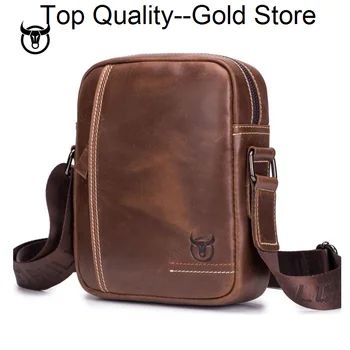 Мъжка чанта-месинджър от 100% Естествена кожа, малка чанта през рамото си от волска кожа за мъжете, модерен мъжки Чанти, Реколта Мъжки чанти през рамо