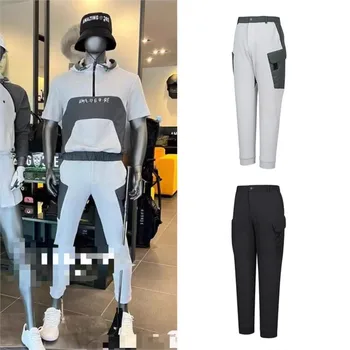Мъжки стрейчевые панталони за голф с 6 джоба, монтиране на модела панталони за мъже, ежедневни пътни листове