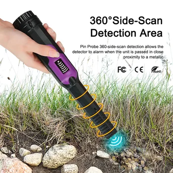 Най-новият led дисплей метал детектор Pinpointer ръчно между пръстите показалеца IP68 Напълно водоустойчив инструмент за търсене на съкровище за деца възрастни