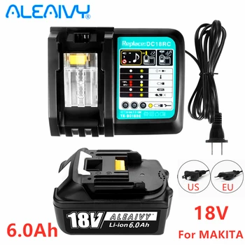 НОВ BL1860 Акумулаторна Батерия 18 V 6000 mAh Литиево-йонна батерия за Makita 18v Батерия BL1840 BL1850 BL1830 BL1860B + Зарядно устройство Makita