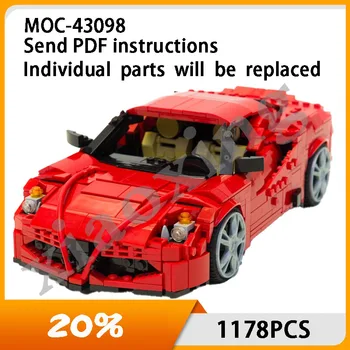 Нов модел суперавтомобил MOC-43098, свързана със строителни блокове 1178 бр. 4C, подходящ за детски образователни коледни играчки, подаръци.