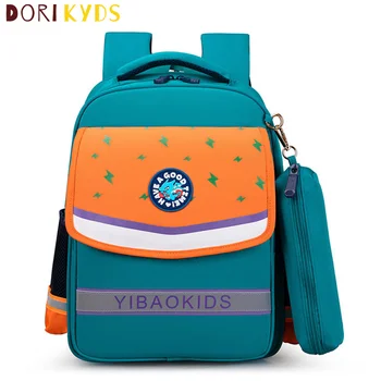 Нов училищен чанта за началното училище, детска раница за малки детска градина, контрастен цветен cartoony сладко училище чанта за мъже и жени