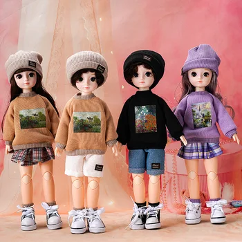 Новата кукла-принцеса височина 28 см 1/6 Bjd, играчки за обличане малки момичета, готино момче, пълен набор от детски играчки
