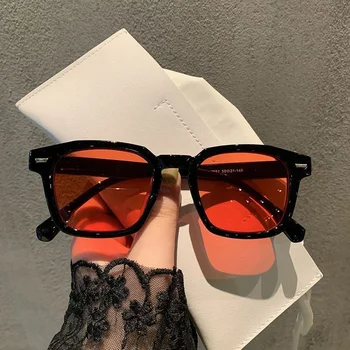 Нови корейски модни слънчеви очила за оризови нокти, персонални квадратни слънчеви очила от части на океана, слънчеви очила за лятна почивка