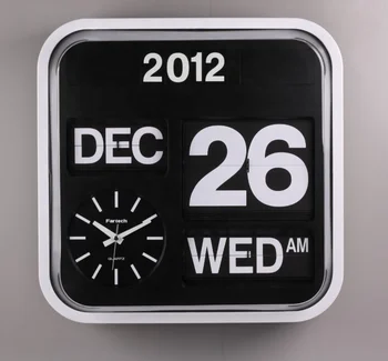 Нови постъпления, атрактивен модерен пластмасов квадратен богат на функции автоматичен календар, настолни и стенни часовници