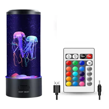 Новият електрически лавовая лампа с медузи♫, настолна лампа за аквариум с медузи♫, което променя цвета аквариум с медузи ♫ за дома и стаите