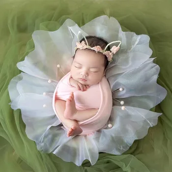 Новороденото Сладък иновативен реквизит за снимки Облекло за детска фотография Шапка прическа е предпоставка Дрехи за бременни