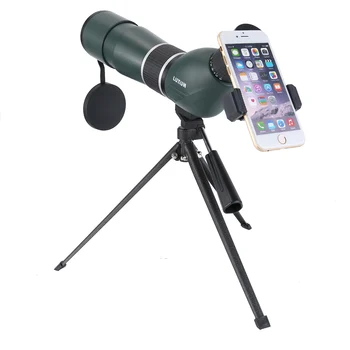 Огледален Монокулярный Телескоп за наблюдение на птици 15-45X60, Мощен Насочен Телескопа за Нощно Виждане с клипс за телефон