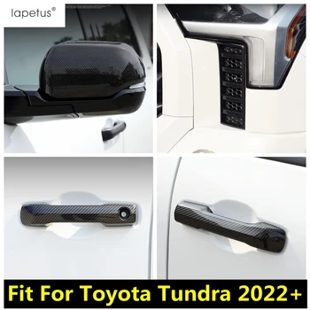 Огледало за обратно виждане Врата копчето за входящия въздух Предна решетка Вентилационна рамка Накладки за Toyota Tundra 2022 2023 Аксесоари от въглеродни влакна