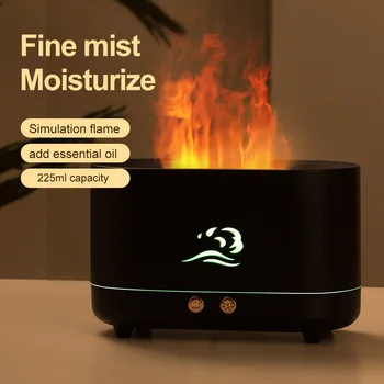 Огнен овлажнител на въздуха USB преносим овлажнител на въздуха за дома, спални, етерично масло, удължител за ароматерапия, туманообразователь с цветна подсветка