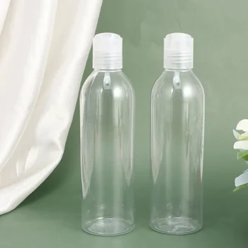 Опаковки за бутилки за еднократна употреба: 6 бр., 250 мл, прозрачна бутилка за шампоан, контейнери за тоалетни принадлежности, капак за