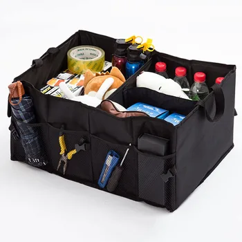 Органайзер за автомобилен багажник с множество джобове, по-голямата голям сгъваема чанта за съхранение, органайзер за подреждане на багажника, автомобилни аксесоари