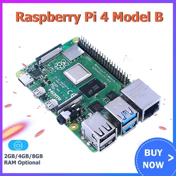 Оригинален Raspberry Pi 4 Модел B 4b 8 GB/4 GB/2 GB оперативна памет BCM2711 Четириядрен процесор Cortex-A72 ARM Поддръжка на WIFI, Bluetooth 5,0