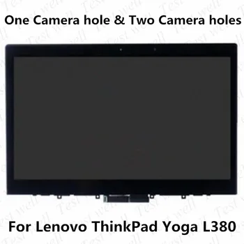 Оригинален НОВ 02DA313 За Lenovo Thinkpad L380 Yoga 20M7 20M8 FHD 1920X1080 LCD LED Сензорен Екран Дигитайзер в Събирането с Рамка