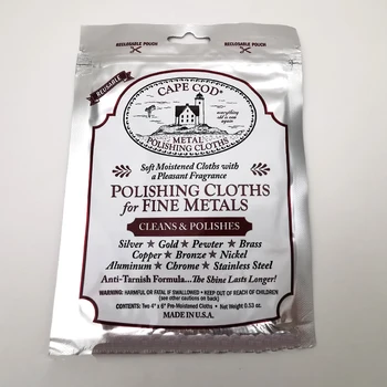 Оригинални кърпички за полиране на Cape Cod Cleans За тънки метали - Twin Pack, За бижута, Часовници и неръждаема стомана