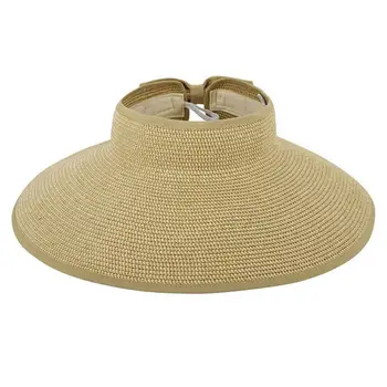 Плажна шапка, ежедневни сгъваема удобна дамска шапка с голяма периферия за почивка, дамска шапка от слънцето