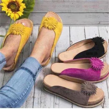 Плажни чехли, Дамски Летни чехли за жени, Нова Удобни Дамски обувки на дебела подметка, Sandalias Mujer Verano 2022