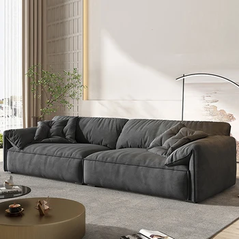 Плюс размер на 3 Местен разтегателен Висококачествен сив Ретро диван за дневна Коледна поролоновая гъба Уютен диван Sala De Estar Мебели за дома