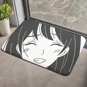Подложка за баня с шарени момичета от аниме, впитывающий нескользящий моющийся подложка за входната врата, подложки за декориране на всекидневна спални