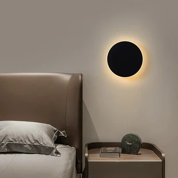 През цялата монтиран на стената лампа/модерен минималистичен стил, малка странична масичка за спални, стълбище, веранда / led източник на светлина сензорен екран сензор за човешкото тяло