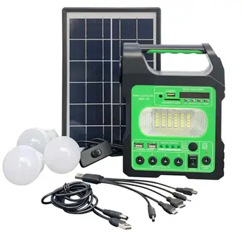 Преносим генератор на слънчева светлина с 3 светодиода Външен захранващ блок Авариен източник на захранване bluetooth MP3 радио USB зареждане на телефона