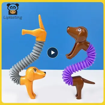 Приспадане налягане растягивающиеся кутия играчки за кучета, правят стрес, гъвкаво и универсално куче, скъпа своеобразна играчка с плъзгаща тръба