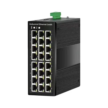 Промишлен Ethernet комутатор 24-порта 10/100/1000 T, сайтът на DIN-шина/за стенен монтаж