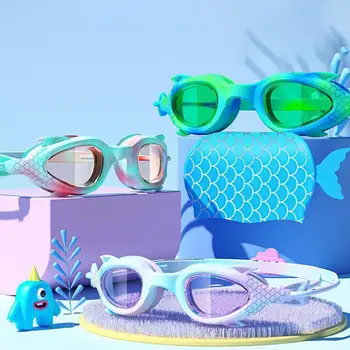 Професионални очила за плуване, слънчеви очила за плуване с русалками от карикатури за момичета, водоустойчив фарове за очила за плуване за деца, подаръци за деца