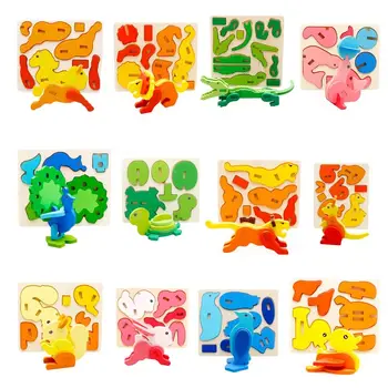 Пъзел Игра с патица, интелигентна игра, детски блок, детска дървена играчка-пъзел, 3D пъзел, играчки, животни, бяла дъска-пъзел