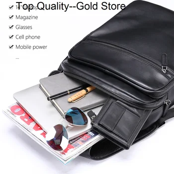 Раница за лаптоп 14 инча от естествена кожа, чанта за лаптоп, моля лаптоп раница за бизнес пътувания, работно раница