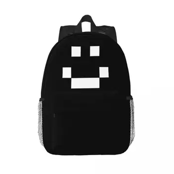 Раници с логото на Quackity Merch Smile за момчета и момичета, чанта за книги, модерен студентски ученически чанти, пътнически раница, чанта през рамо с голям капацитет