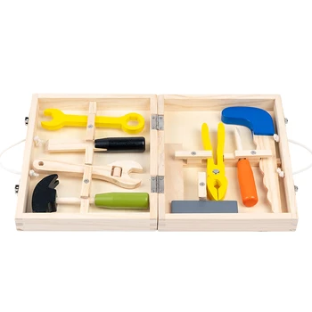 Ранното образование на децата многофункционален портативен комплект инструменти за разработка на пъзели, демонтаж комбинация гайки и винтове, дървени играчки