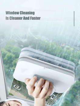 Робот за миене на прозорци Магнитен двустранен чистачка за миене на прозорци, стъкла за прозорци, вътрешни външни инструменти за миене на прозорци