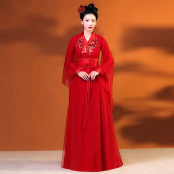 Рокля Hanfu, модни окото дишащи дамски дрехи в стил ретро, китайското традиционната рокля за фантастичен филм, телевизионен драматичен представяне Hanfu