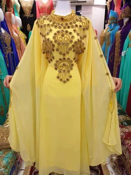Рокля от Дубай, секси дълга рокля, рокля Фараша, бежевое рокля от жоржета, Мароко, на арабска рокля