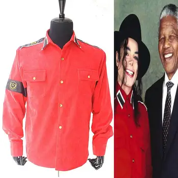 Рядка връхни дрехи от вельвета MJ Michael Jackson, RED КТР, риза, яке с нарукавными повязками на 1990-те години