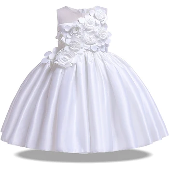 Сватбена рокля за новородени от 0 до 10 години, празнична рокля за по-малките момичета, детски рокли за момичета, детски елегантна рокля на принцеса за рождения ден, Vestidos