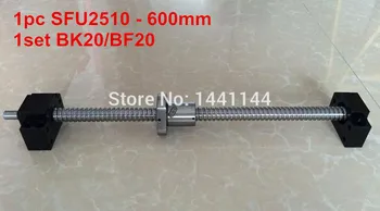 Свд SFU2510-600 мм + химикалка гайка с обработен края на + поддръжка на BK20 BF20